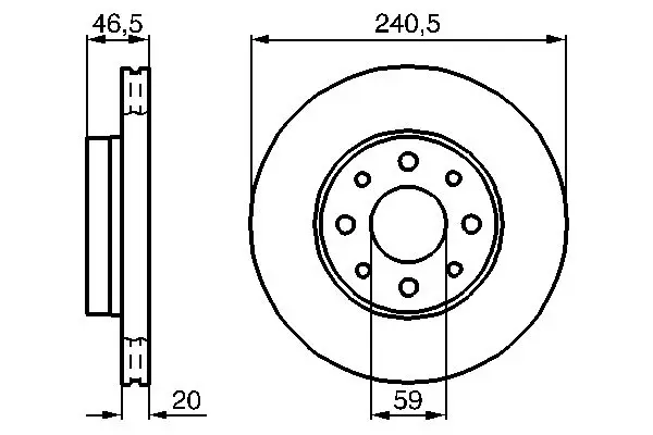 BOSCH 0986478878 Brake disc