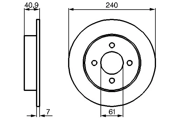 BOSCH 0986479104 Brake disc