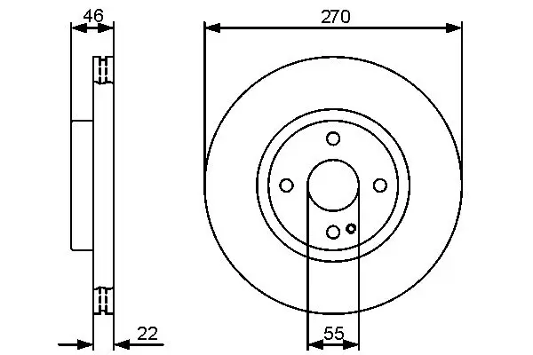 BOSCH 0986479472 ТОРМОЗНОЙ ДИСК ПЕРЕДНИЙ