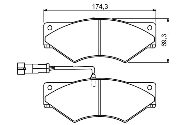 BOSCH 0986494296 Brake pad set, disc brake