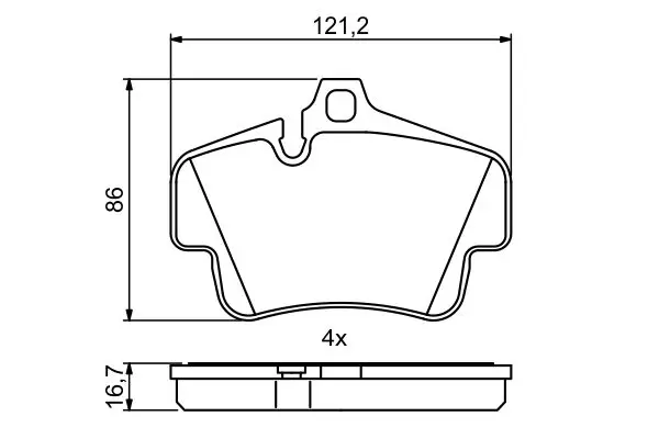 0 986 494 699 Brake pad set, disc brake