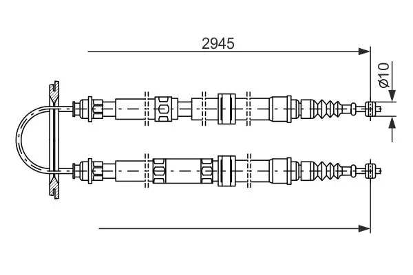1 987 477 390 Cable, parking brake