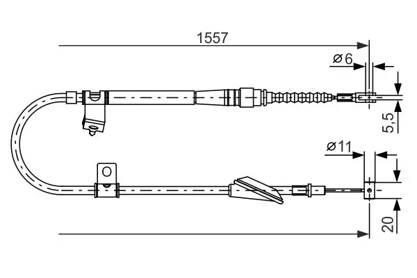 1 987 477 609 Cable, parking brake