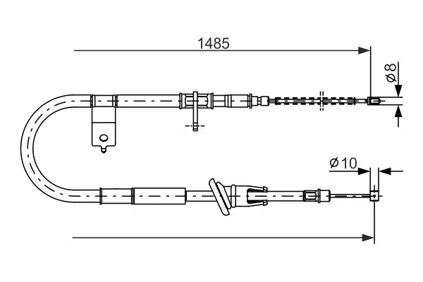 BOSCH 1987477612 Cable, parking brake