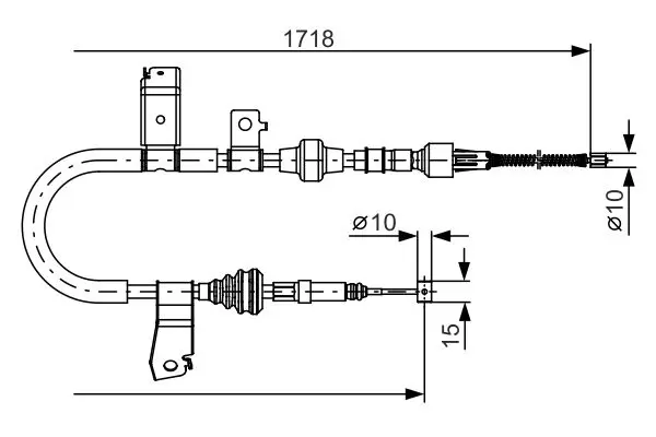 1 987 482 086 Cable, parking brake