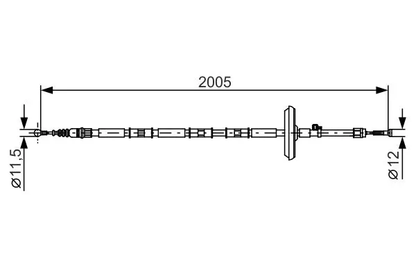 1 987 482 333 Cable, parking brake
