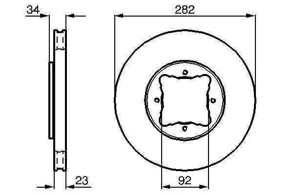 BOSCH 0986478448 Brake disc