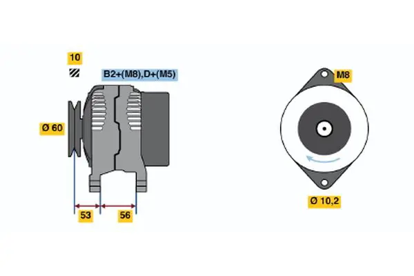 BOSCH 0986043990 Генератор
