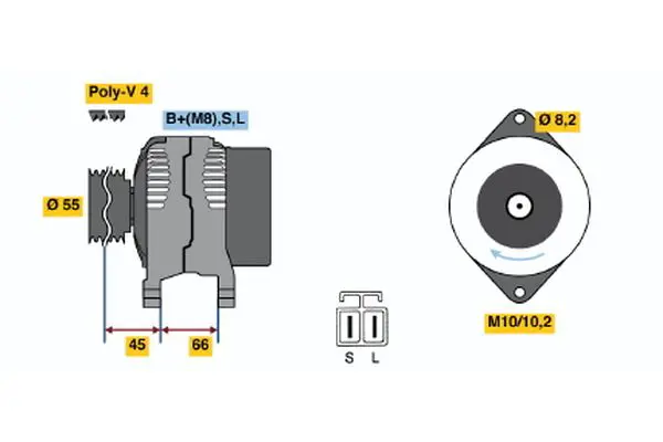 BOSCH 0986040541 Alternator