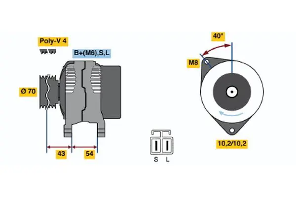 0 986 046 411 Alternator