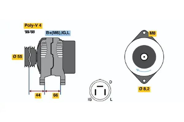 0 986 038 151 Alternator