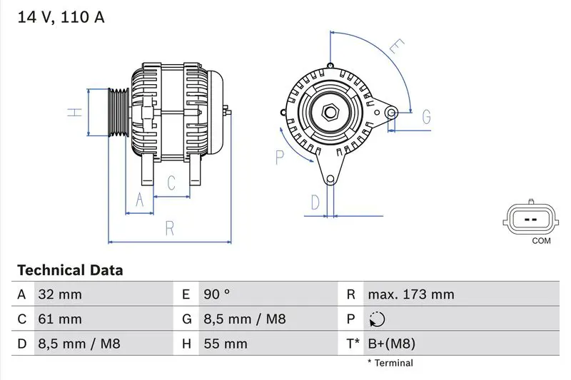 BOSCH 0986083980 Генератор