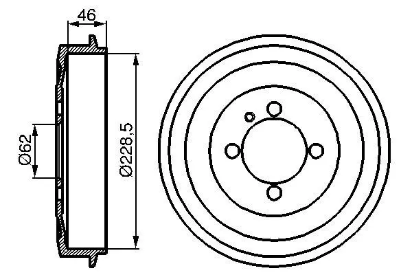 BOSCH 0986477039 Тормозный барабан