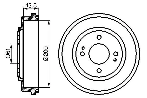 BOSCH 0986477081 Тормозный барабан