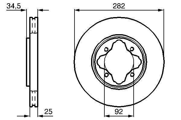 BOSCH 0986478634 Тормозной диск