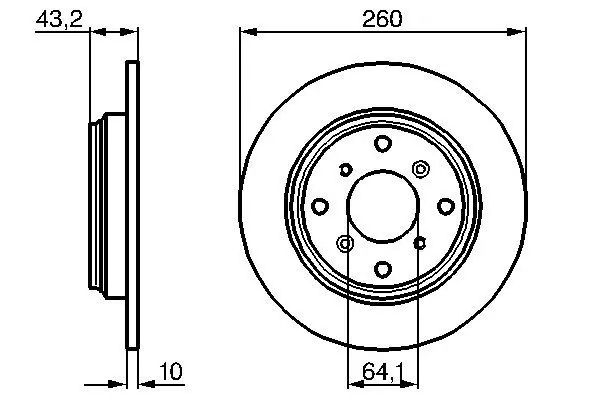 BOSCH 0986478680 Тормозной диск