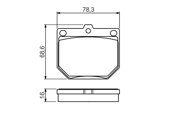 BOSCH 0986494579 Комплект тормозных колодок