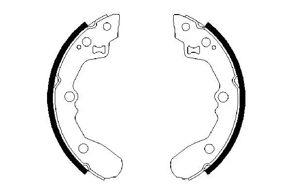 0 986 487 688 Brake shoe set