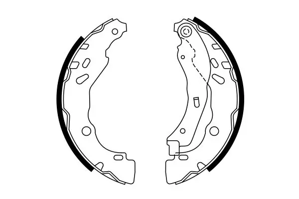 0 986 487 782 Brake shoe set