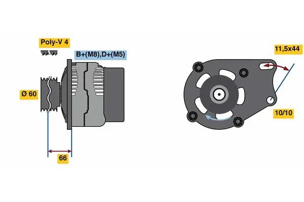 0 986 080 670 Alternator