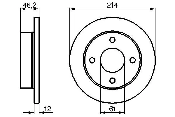 0 986 478 389 Brake disc