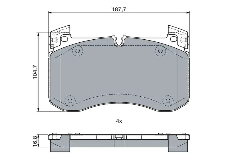 BOSCH 0986460037 Комплект тормозных колодок,