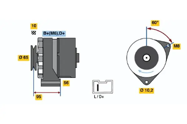 0 986 036 891 Alternator