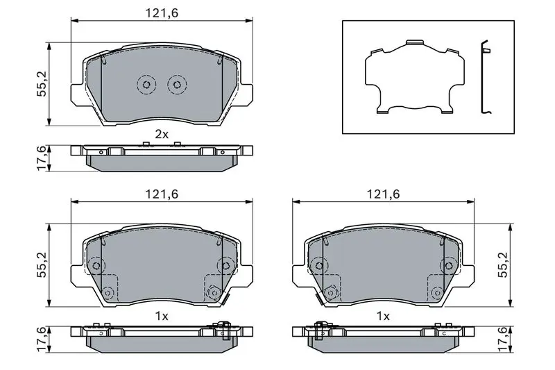Bosch 0986460078 Комплект тормозных колодок,