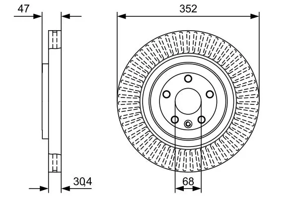 Bosch 0986479W53 Диск тормозной перед FORD