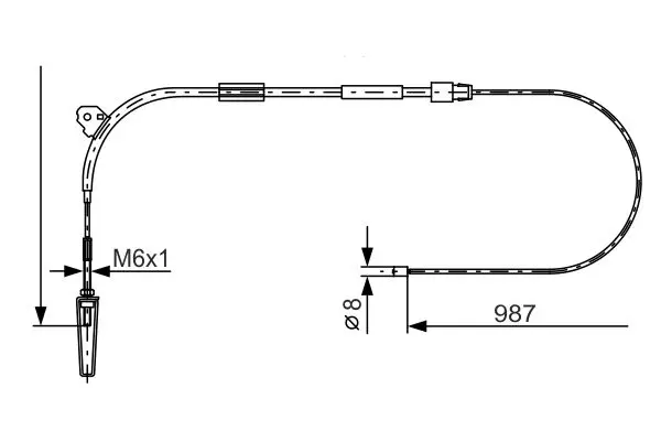 Bosch 1987477960 Трос стояночного тормоза