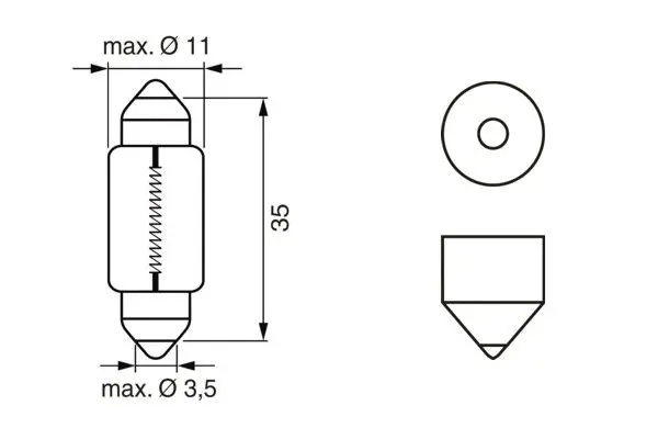 BOSCH 1987301060 Лампа накаливания сигнальная