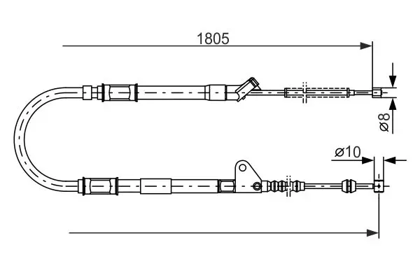 BOSCH 1987477546 Тормозной трос