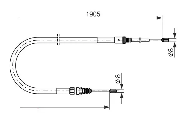 BOSCH 1987477237 Трос, стояночная тормозная