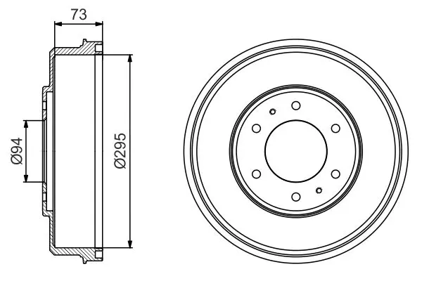 BOSCH 0986477232 Тормозный барабан