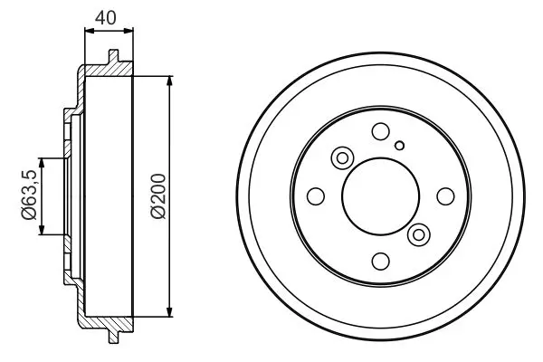 BOSCH 0986477240 Тормозный барабан