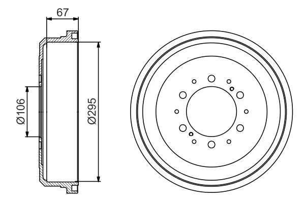 BOSCH 0986477167 Тормозный барабан