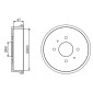 0986477235 BOSCH Тормозной барабан