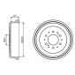 0986477241 BOSCH Тормозной барабан