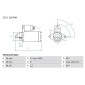 0986020551 СТАРТЕР 12V, 0.8KW