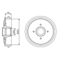 0986477201 BOSCH Тормозный барабан