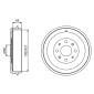 0986477208 BOSCH Тормозной барабан