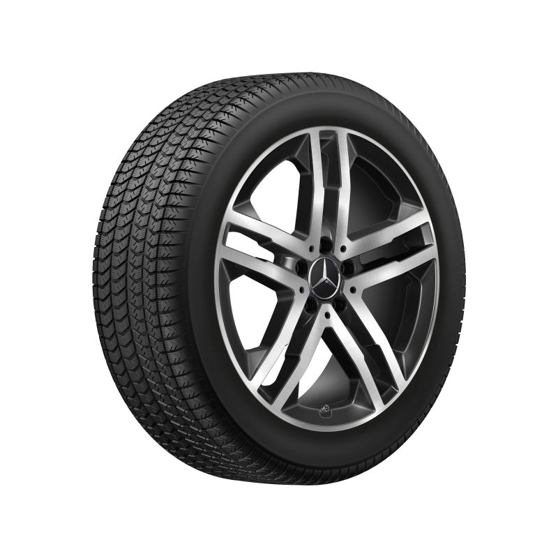Колеса зимние в сборе, GLA H247, GLB X247, 19 диаметр, дизайн с 5 двойными спицами