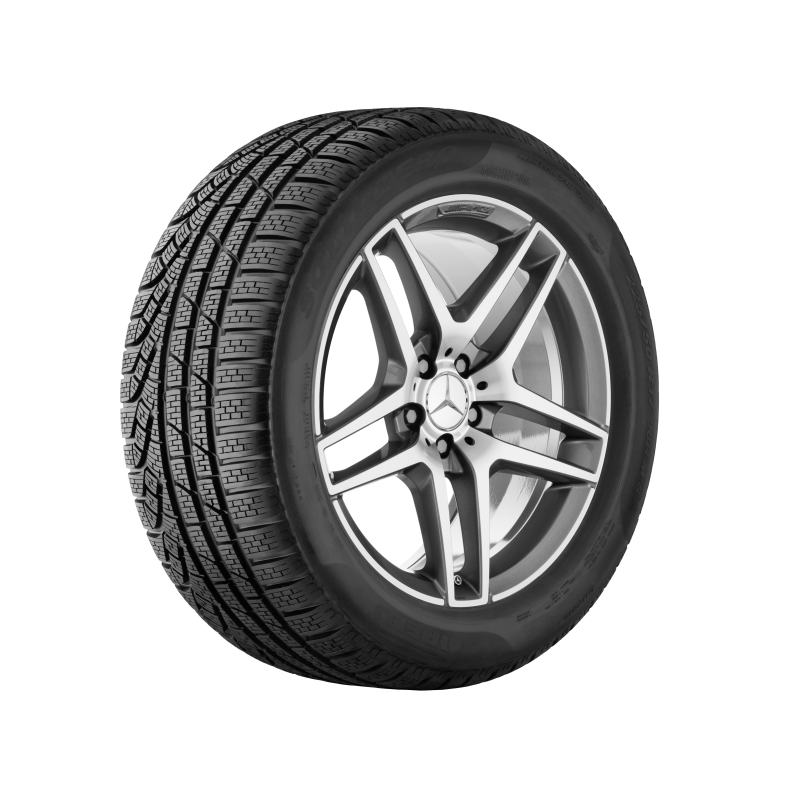 AMG Колеса зимние в сборе, 19 диаметр, S-класс 217 и 222, дизайн с 5 двойными спицами