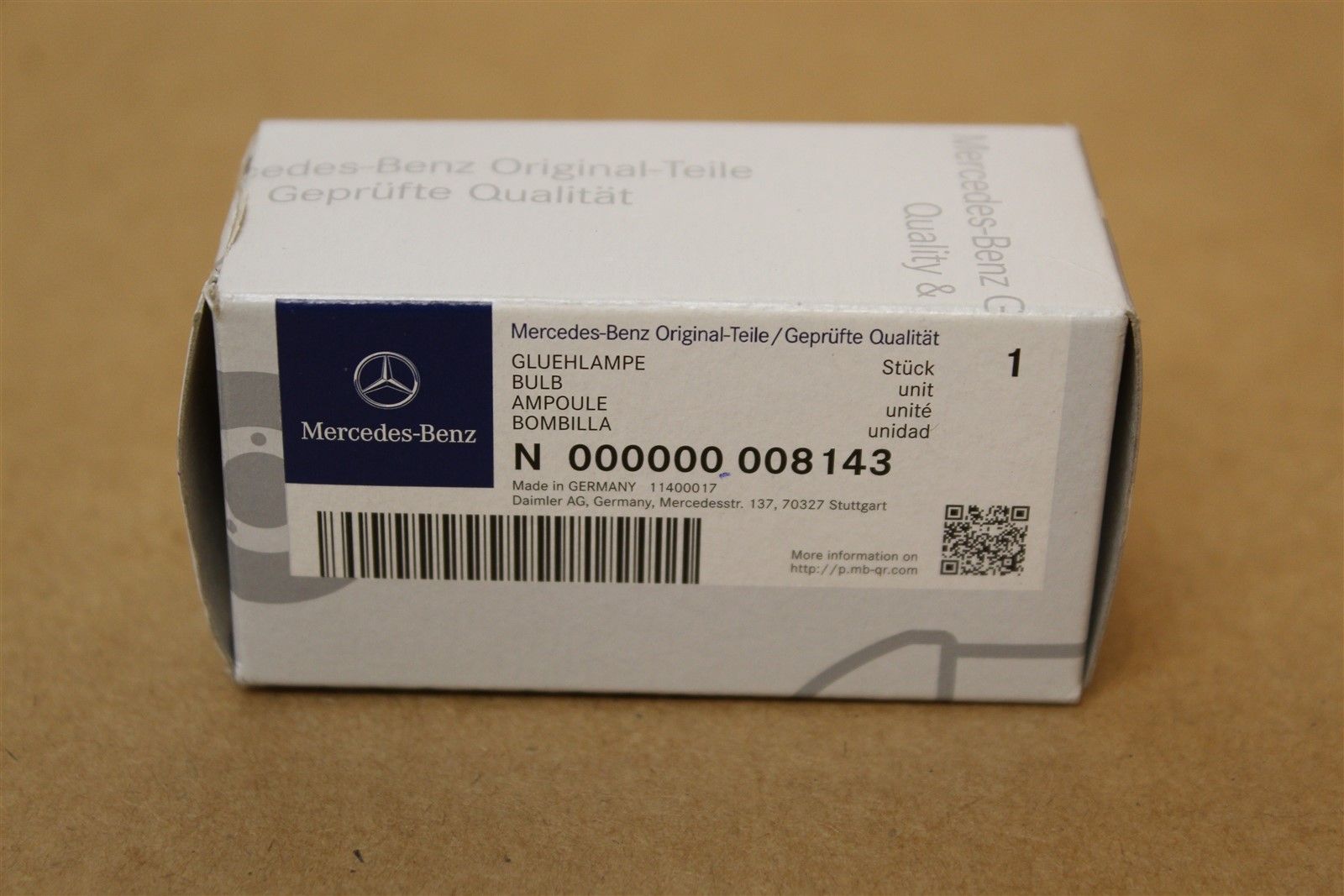 MERCEDES-BENZ N000000008143 Лампа