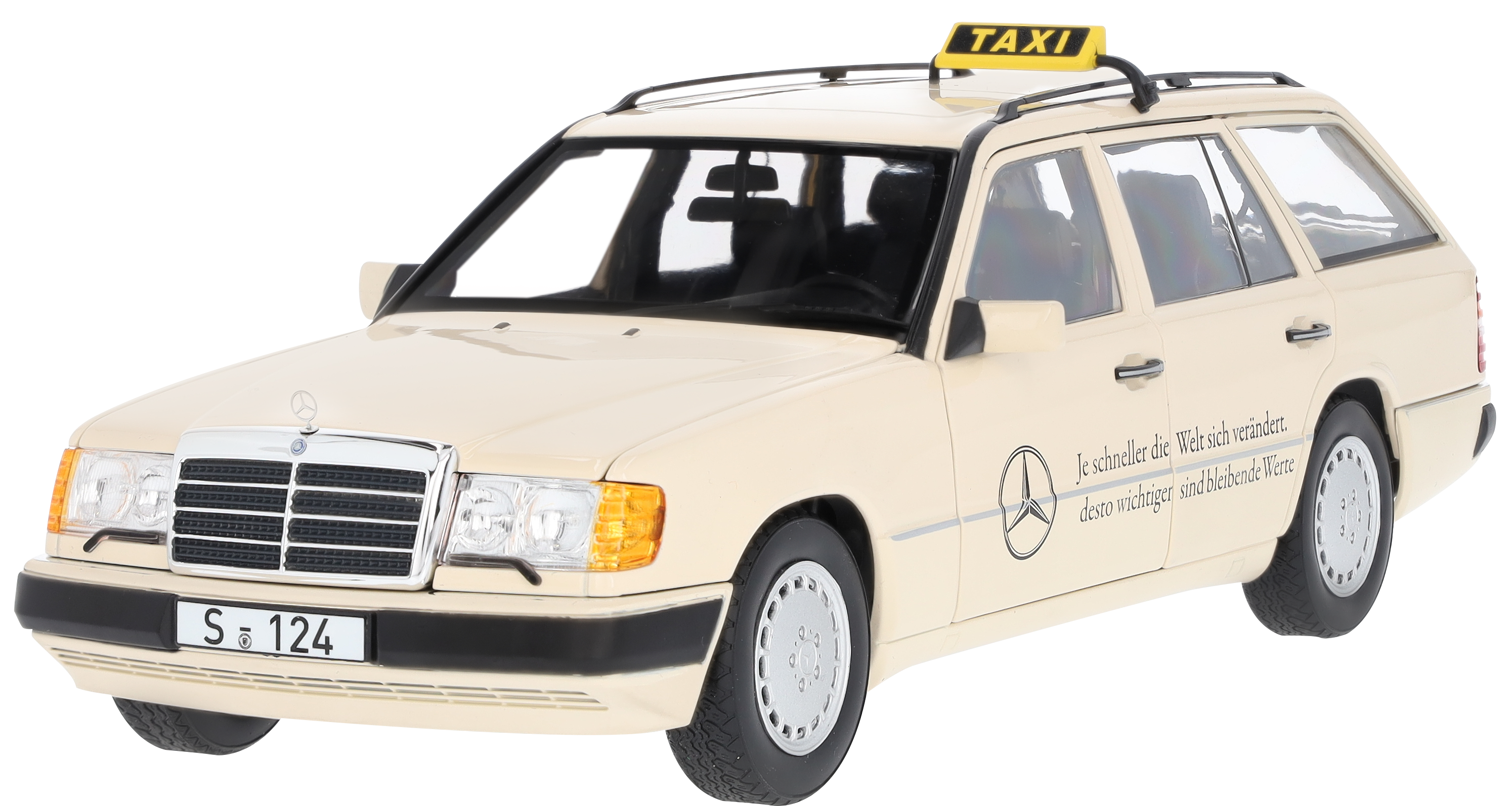  300 D S 124 (1989-1993), Т-модель, такси светло-ровый, 1:18 