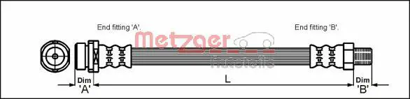 METZGER 4112314 Тормозной шланг