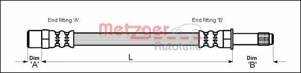 METZGER 4110048 Тормозной шланг