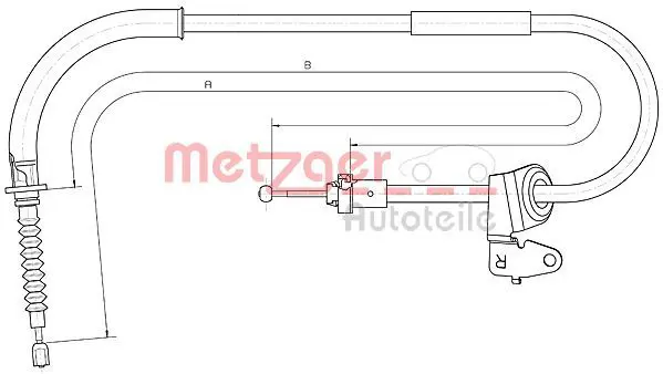 METZGER 104306 Трос, стояночная тормозная