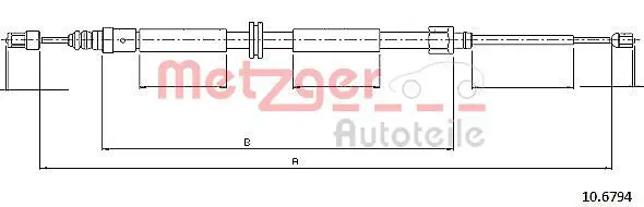 METZGER 106794 Трос, стояночная тормозная
