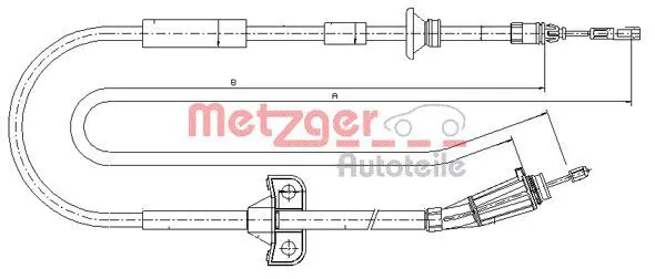 METZGER 108065 Трос, стояночная тормозная